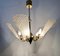 Lámpara de araña italiana Hollywood Regency de cristal de Murano, años 70, Imagen 7