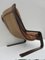 Danish Patchwork Leather and Bentwood Cantilever Easy Chair, 1970s, Image 10