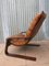Danish Patchwork Leather and Bentwood Cantilever Easy Chair, 1970s, Image 3