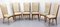 Mid-Century French Dining Chairs in Beech and Skai, 1950, Set of 6 3