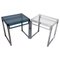 French Polycarbonate & Chrome Coffee Table or Nightstands, 1980s, Set of 2 1