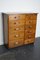 German Industrial Beech and Oak Apothecary Cabinet, Mid-20th Century 10