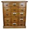 Antique German Pine Apothecary Cabinet with Enamel Shields, 1900s, Image 1