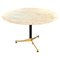 Italian Dining Table in Marble and Brass, 1970s, Image 1