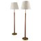 Swedish Brass and Teak Floor Lamps from ASEA, Set of 2 1