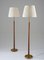 Swedish Brass and Teak Floor Lamps from ASEA, Set of 2 2