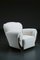Art Deco White Lounge Chairs, 1930s, Set of 2 4