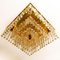 Square 3-Tiers Venini Gilt-Plated Flush Mount from Venini, 1960 13