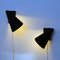 Black Metal Cone Wall Sconces from Värnamo AB Sweden, 1950s, Set of 2 8