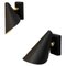 Black Metal Cone Wall Sconces from Värnamo AB Sweden, 1950s, Set of 2 1