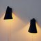 Black Metal Cone Wall Sconces from Värnamo AB Sweden, 1950s, Set of 2, Image 9