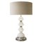 Murano Glass Table Lamp with Grey Velvet Shade, Italy, 1950s 1