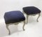 Louis XV Style Stools in Purple Velvet, Belgium, Set of 2, Image 7