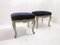 Louis XV Style Stools in Purple Velvet, Belgium, Set of 2, Image 4