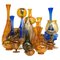Glass Vases from Bimini, Lauscha, Set of 18 1