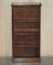 Small Regency Hardwood & Marble Bookcases with Brass Gallery, 1810s, Set of 2 3