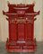 Mueble chino con tablero de pagoda rojo, años 30, Imagen 15