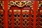Mueble chino con tablero de pagoda rojo, años 30, Imagen 8