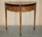 Demi Lune Console Card Table in Burr Walnut & Timber, 1900s 3