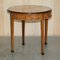 Demi Lune Console Card Table in Burr Walnut & Timber, 1900s 12