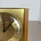 Modernist Teak and Brass Wall or Table Clock from Zentra, Germany, 1960s 8