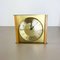 Modernist Teak and Brass Wall or Table Clock from Zentra, Germany, 1960s 3