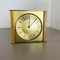 Modernist Teak and Brass Wall or Table Clock from Zentra, Germany, 1960s 2