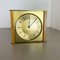 Modernist Teak and Brass Wall or Table Clock from Zentra, Germany, 1960s, Image 2