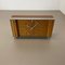 Reloj de mesa modernista de teca y metal de Zentra, Germany, años 70, Imagen 4