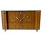 Reloj de mesa modernista de teca y metal de Zentra, Germany, años 70, Imagen 1