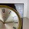 Modernist Wood and Brass Table or Wall Clock attributed to Junghans, Germany, 1970s 10