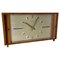 Vintage Hollywood Regency Wooden Walnut Table Clock attributed to Kienzle, Germany 1960s 1