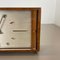 Vintage Hollywood Regency Wooden Walnut Table Clock attributed to Kienzle, Germany 1960s 8