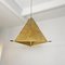 Italian Mid-Century Modern Pyramid Metal and Parchment Chandelier, 1960s 6