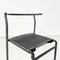 Italienische moderne Cafe Stühle aus schwarzem Gummi & Metall von Philippe Starck für Baleri, 1980er, 12er Set 5