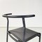 Italienische moderne Cafe Stühle aus schwarzem Gummi & Metall von Philippe Starck für Baleri, 1980er, 12er Set 12