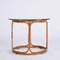 Mid-Century Italian Round Rattan & Bamboo Coffee Table with Glass Shelf, 1960s 5