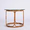 Mid-Century Italian Round Rattan & Bamboo Coffee Table with Glass Shelf, 1960s, Image 5