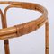 Mid-Century Italian Round Rattan & Bamboo Coffee Table with Glass Shelf, 1960s, Image 17