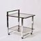 Mid-Century Italian Rectangular Chromed Steel and Smoked Glass Bar Cart, 1970s, Image 2