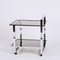 Mid-Century Italian Rectangular Chromed Steel and Smoked Glass Bar Cart, 1970s 7