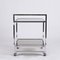 Mid-Century Italian Rectangular Chromed Steel and Smoked Glass Bar Cart, 1970s 10