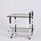 Mid-Century Italian Rectangular Chromed Steel and Smoked Glass Bar Cart, 1970s, Image 8