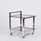 Mid-Century Italian Rectangular Chromed Steel and Smoked Glass Bar Cart, 1970s 4