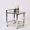 Mid-Century Italian Rectangular Chromed Steel and Smoked Glass Bar Cart, 1970s 12