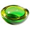 Geode Bowl in Green and Yellow Murano Glass by Archimede Seguso, Italy, 1960s 1