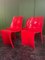Vintage Italian Red Chairs from Pedrali, Set of 4 2