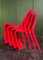 Chaises Vintage Rouges de Pedrali, Italie, Set de 4 4