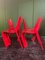 Vintage Italian Red Chairs from Pedrali, Set of 4, Image 3