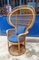 Rattan and Bamboo Peacock Armchair, Italy, 1970s 3